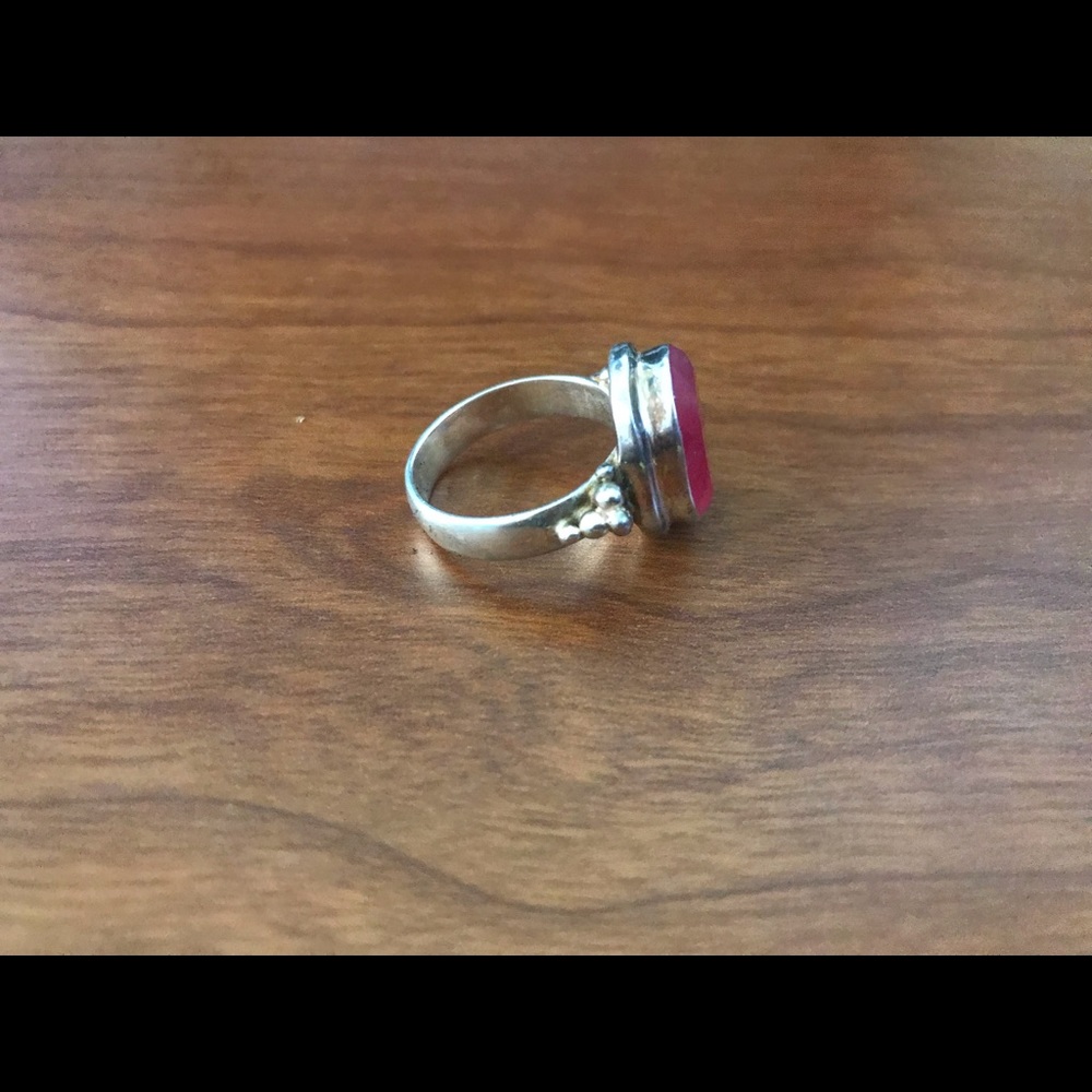 Red Chalcedony Ring - image 3